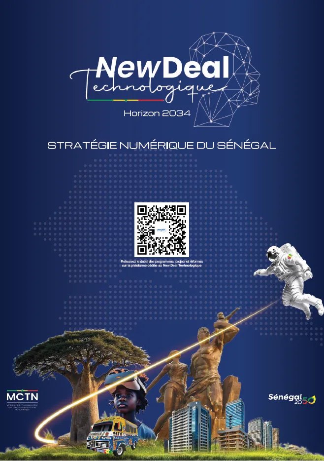 Affiche officielle du New Deal Technologique — stratégie numérique du Sénégal